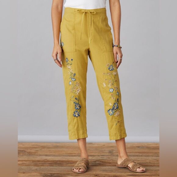 Sundance Lyla Bloom Pants in Sunshine Yellow PXS - Picture 1 of 11